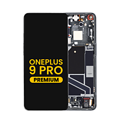 OLED Assembly with Frame for OnePlus 9 Pro (Not Compatible with Verizon 5G UW Model) (BLACK) (Premium)