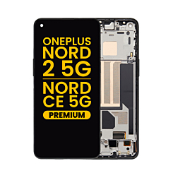 OLED Assembly with Frame for OnePlus Nord 2 5G (BLACK) (Premium)