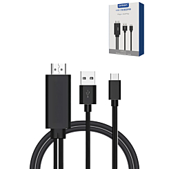 Onten Display Cable for USB-C to HDMI with USB Charge (2K@30hz) (6ft) (Only Ground Shipping)