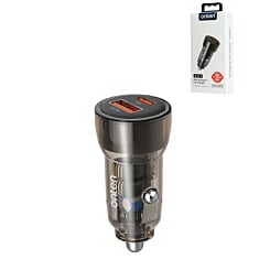 Onten USB C+A Transparent Dual Car Charger (60W) (Only Ground Shipping)
