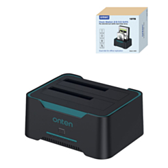 Onten Dual Bay External Hard Drive Docking (Supports 2.5'' and 3.5'') (Only Ground Shipping)