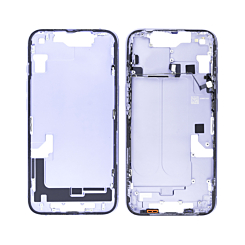 Shop the purple middle frame with parts for iPhone 14 international version OEM pull A grade.

