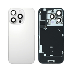 Stock up on the White Titanium Back Glass with Frame, Wireless NFC Charging Flex, and MagSafe Magnet for iPhone 16 Pro, OEM Pull B Grade.