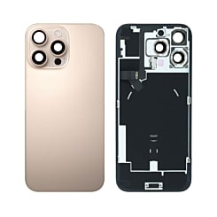 Stock up on the Desert Titanium Back Glass with Frame, Wireless NFC Charging Flex, and MagSafe Magnet for iPhone 16 Pro Max, OEM Pull B Grade.