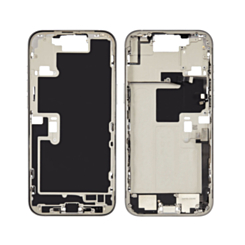 Middle Frame with Photo Capture Button and Small Parts for iPhone 16 Pro Max (WHITE TITANIUM) (International Version) (OEM Pull A Grade)