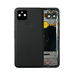 Housing Frame with Small Components Pre-Installed for Google Pixel 5 (JUST BLACK) (OEM Pull C Grade)
