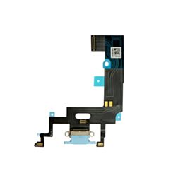 Purchase the Charging Port Flex Cable for iPhone XR in blue, OEM pull.
