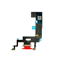 Purchase the Charging Port Flex Cable for iPhone XR in red, OEM pull.