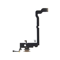 Purchase the gold charging port flex cable for iPhone XS Max – OEM pull.