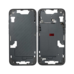 Stock up on the black middle frame with small parts for iPhone 14 US version OEM pull A grade.

