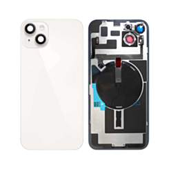 Grab the wholesale deals on the back glass with frame, wireless NFC charging flex, and MagSafe magnet for the iPhone 14 Plus — in Starlight, OEM pull A grade.