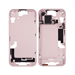 Middle Frame with Small Parts for iPhone 15 (PINK) (US Version) (OEM Pull B Grade)