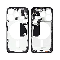 Middle Frame with Parts for iPhone 15 Pro (BLACK) (International Version) (OEM Pull A Grade)