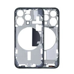 Middle Frame with Small Parts for iPhone 15 Pro (BLUE TITANIUM) (US Version) (OEM Pull B Grade)