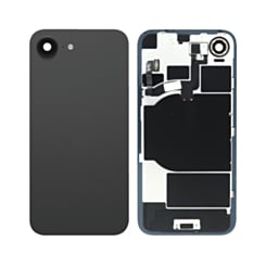 Back Glass with Frame and Wireless NFC Charging Flex and MagSafe Magnet for iPhone 16e (BLACK) (OEM Pull A Grade)