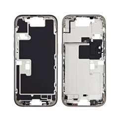Middle Frame with Photo Capture Button and Small Parts for iPhone 16 Pro (NATURAL TITANIUM) (International Version) (OEM Pull A Grade)