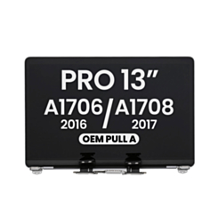 LCD Assembly (SPACE GRAY) (OEM Pull A Grade) for MacBook Pro 13" with Touch Bar / Pro 13" (A1706 / Late 2016) (A1708 / Mid 2017)