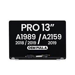 LCD Assembly (SPACE GRAY) (OEM Pull A Grade) for MacBook Pro 13" (A1989 / Late 2018 / Early 2019) (A2159 / Mid 2019)