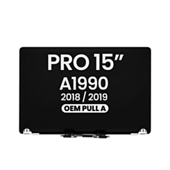 LCD Assembly (SILVER) (OEM Pull A Grade) for MacBook Pro 15" Touch Bar (A1990 / Late 2018 / Early 2019)