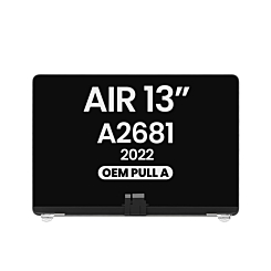 LCD Assembly (SILVER) (OEM Pull A Grade) for MacBook Air 13" (A2681 / Mid 2022)