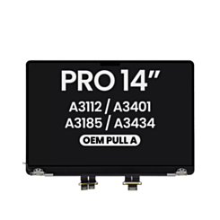 LCD Assembly (Glossy) (SPACE BLACK) for MacBook Pro 14" (A3112 / A3401 / A3185 / A3434) (Late 2024 / Late 2025) (OEM Pull A Grade)