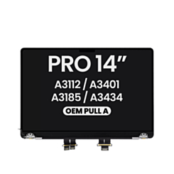 LCD Assembly (Glossy) (SILVER) for MacBook Pro 14" (A3112 / A3401 / A3185 / A3434) (Late 2024 / Late 2025) (OEM Pull A Grade)
