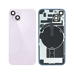 Shop the purple OEM pull B grade back glass with frame, wireless NFC charging flex, and MagSafe magnet for iPhone 14.

