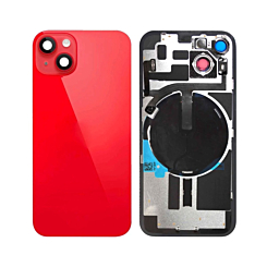 Order the red OEM pull B grade back glass with frame, wireless NFC charging flex, and MagSafe magnet for iPhone 14.

