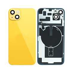 Back Glass with MagSafe Magnet & NFC & Flashlight Flex for iPhone 14 Plus (YELLOW) (OEM Pull B Grade)