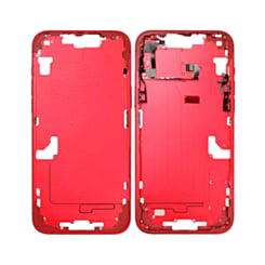 Purchase the middle frame with small parts for the iPhone 14 Plus — in Red, US version, OEM pull B grade.