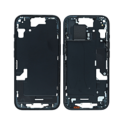 Buy the Middle Frame with Parts for iPhone 15, Black, International Version, OEM Pull B Grade.
