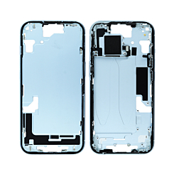 Shop the Middle Frame with Parts for iPhone 15, Blue, International Version, OEM Pull B Grade.
