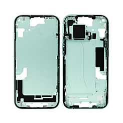 Stock up on the middle frame with parts for iPhone 15, green, international version, OEM pull A grade.