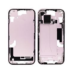 Buy the middle frame with parts for iPhone 15, pink, international version, OEM pull A grade.