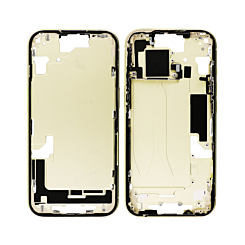 Grab the wholesale deals on the Middle Frame with Parts for iPhone 15, Yellow, International Version, OEM Pull B Grade.

