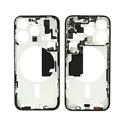 Buy the Middle Frame with Small Parts for iPhone 15 Pro in White Titanium, International Version, OEM Pull B Grade.
