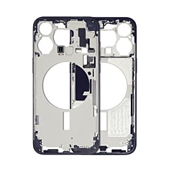 Purchase the Middle Frame with parts for iPhone 15 Pro Max in Blue, International Version, OEM Pull B Grade.