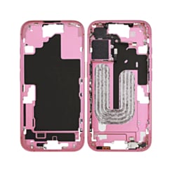 Middle Frame with Photo Capture Button and Small Parts for iPhone 16 (PINK) (International Version) (OEM Pull B Grade)