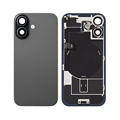 Back Glass with Frame and Wireless NFC Charging Flex and MagSafe Magnet for iPhone 17 (BLACK) (OEM Pull B Grade)