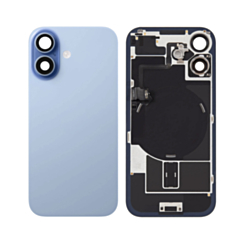 Back Glass with Frame and Wireless NFC Charging Flex and MagSafe Magnet for iPhone 17 (MIST BLUE) (OEM Pull B Grade)
