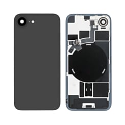Back Glass with Frame and Wireless NFC Charging Flex and MagSafe Magnet for iPhone 17e (BLACK) (OEM Pull B Grade)