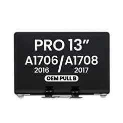LCD Assembly (SPACE GRAY) (OEM Pull B Grade) for MacBook Pro 13" with Touch Bar / Pro 13" (A1706 / Late 2016) (A1708 / Mid 2017)