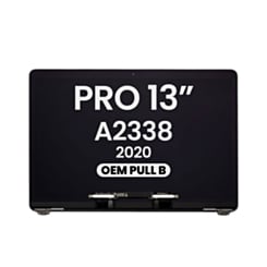 MacBook Pro 13" (A2338 / Late 2020) (M1/M2) LCD Assembly (SPACE GRAY) (OEM Pull B Grade)