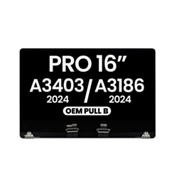 LCD Assembly for MacBook Pro 16" (A3403 / A3186 Late 2024) (OEM Pull B Grade) (SPACE BLACK)