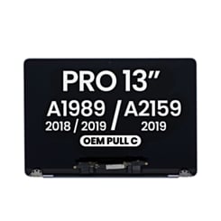 LCD Assembly for MacBook Pro 13" (A1989 / Late 2018 / Early 2019) (A2159 / Mid 2019) (SPACE GRAY) (OEM Pull C Grade)