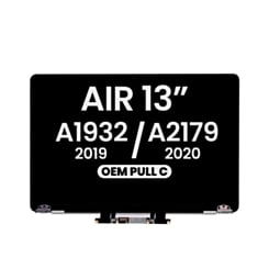 LCD Assembly (SPACE GRAY) (OEM Pull C Grade) for MacBook Air 13" Retina (A1932 / Mid 2019) (A2179 / Early 2020)