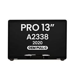 MacBook Pro 13" (A2338 / Late 2020) (M1/M2) LCD Assembly (SILVER) (OEM Pull C Grade)