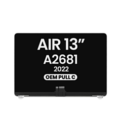 LCD Assembly (SPACE GRAY) (OEM Pull C Grade) for MacBook Air 13" (A2681 / Mid 2022)
