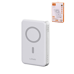 LDNIO PQ16 Magnetic Wireless Power Bank (WHITE) (10000 mAh) (Only Ground Shipping)