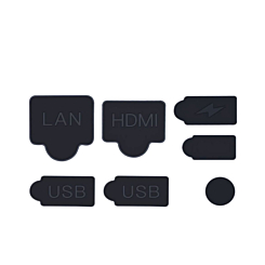 Dust Plug Set (7 Piece Set) (BLACK) for PlayStation 5